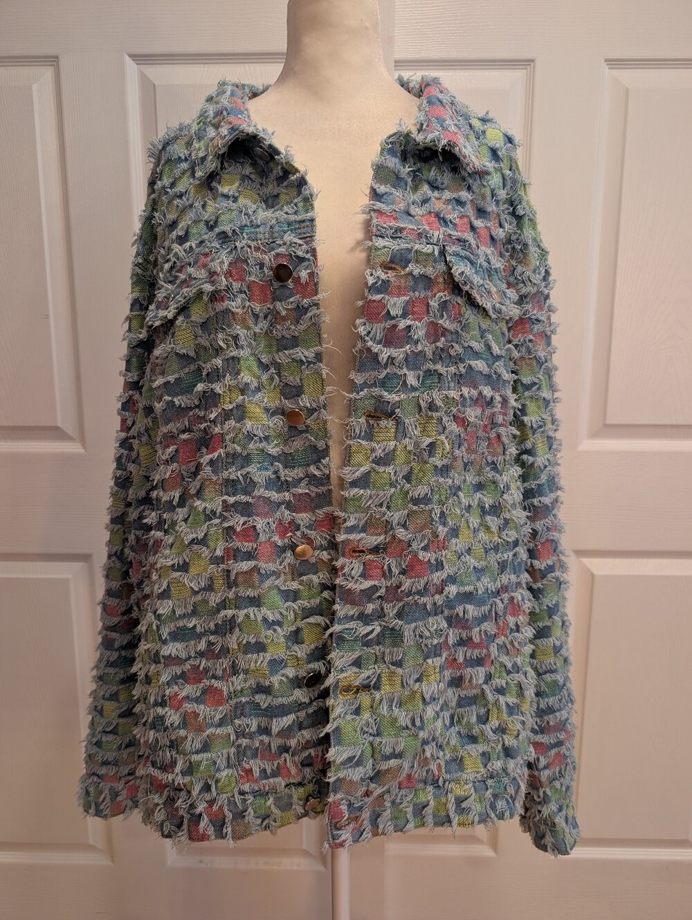 Oversized Multicolor Denim Jacket
